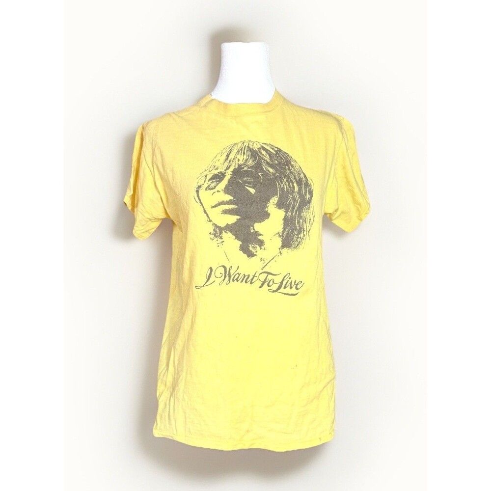 Vintage 1978 John Denver I Want To Live Tour Tee M Single Stitch USA Shirt
